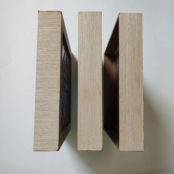 Lot of 3 Modern Cottage Decorative & Framed Ceiling Tile Plaque Wall Decor - Picture 9 of 11